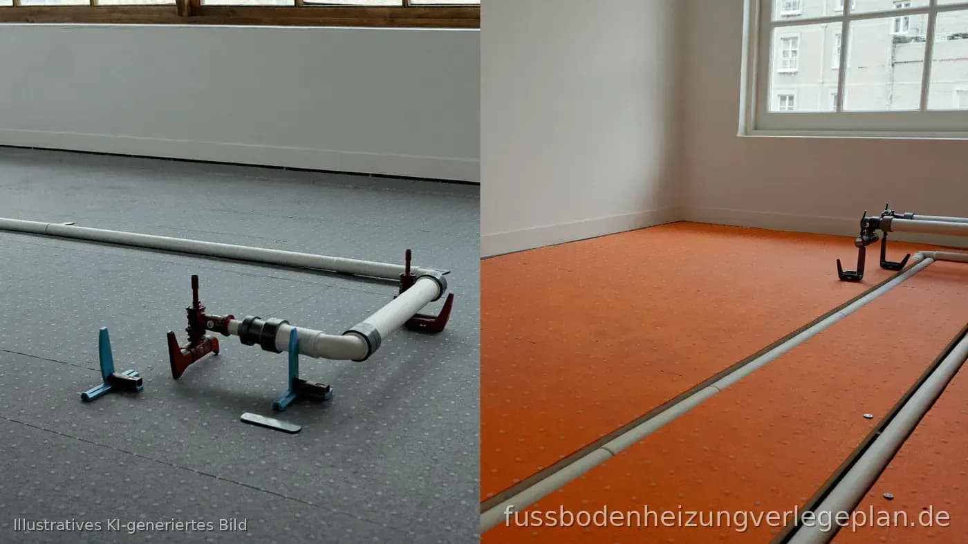 Vergleich Tackerplatte und Noppenplatte für Fußbodenheizung – Planung und Verlegeplan